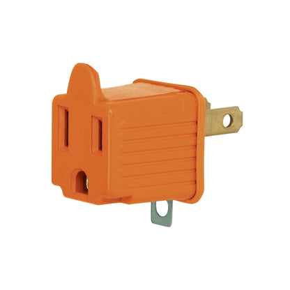 Adaptador de 3 a 2, naranja, a granel.