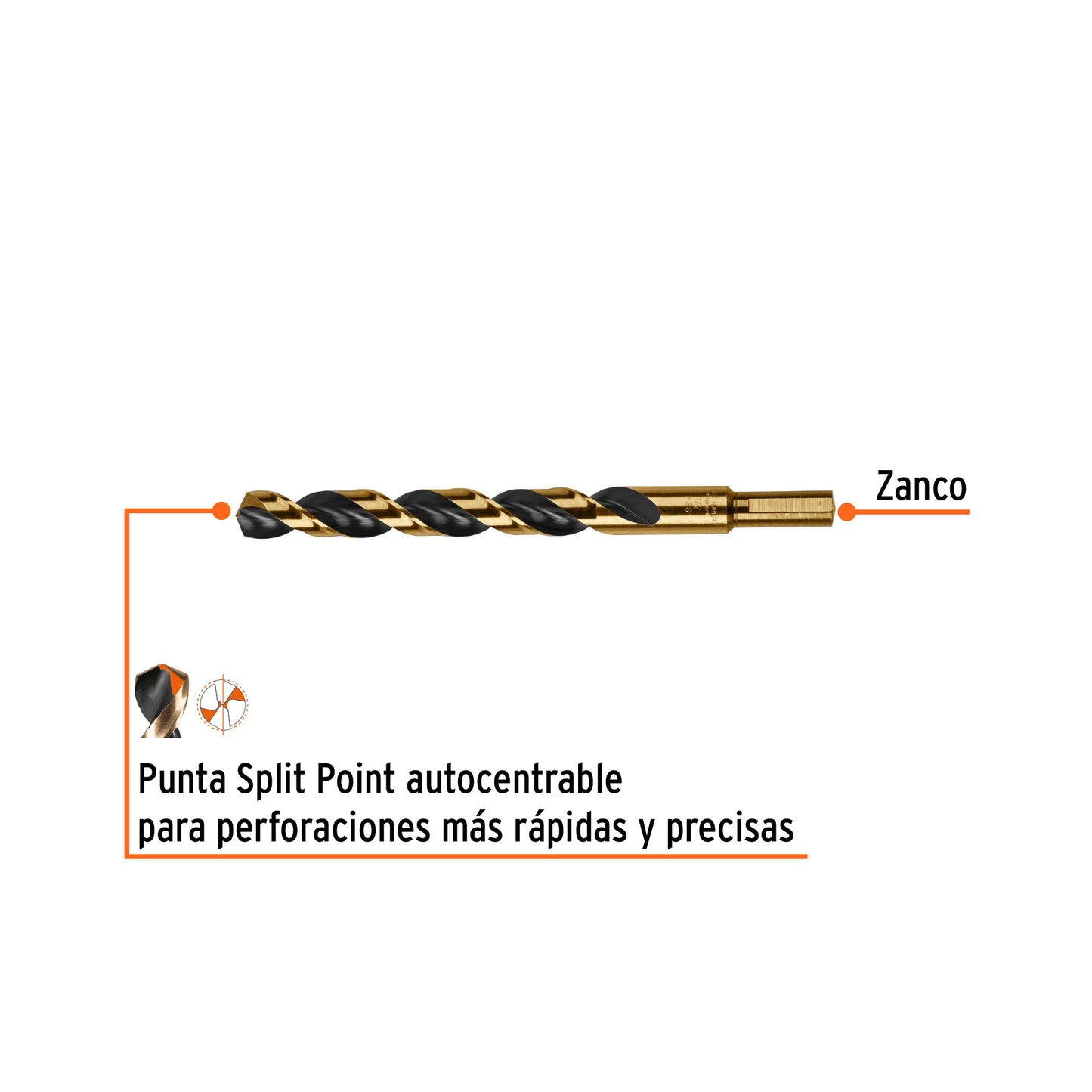 Broca HSS 1/2" Trugold p/metal