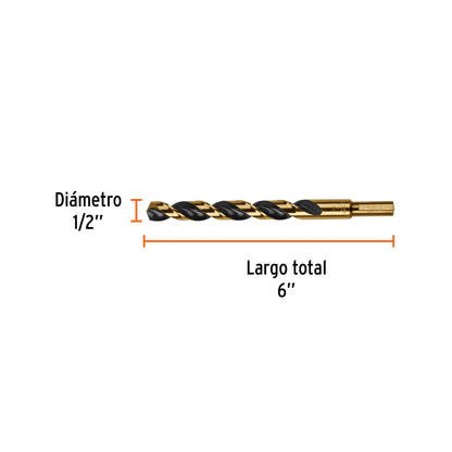 Broca HSS 1/2" Trugold p/metal