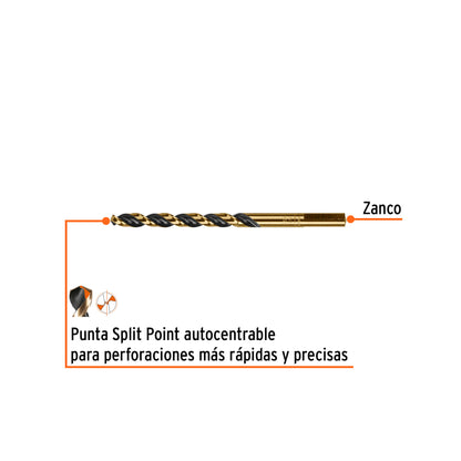 Broca HSS 1/4" Trugold p/metal