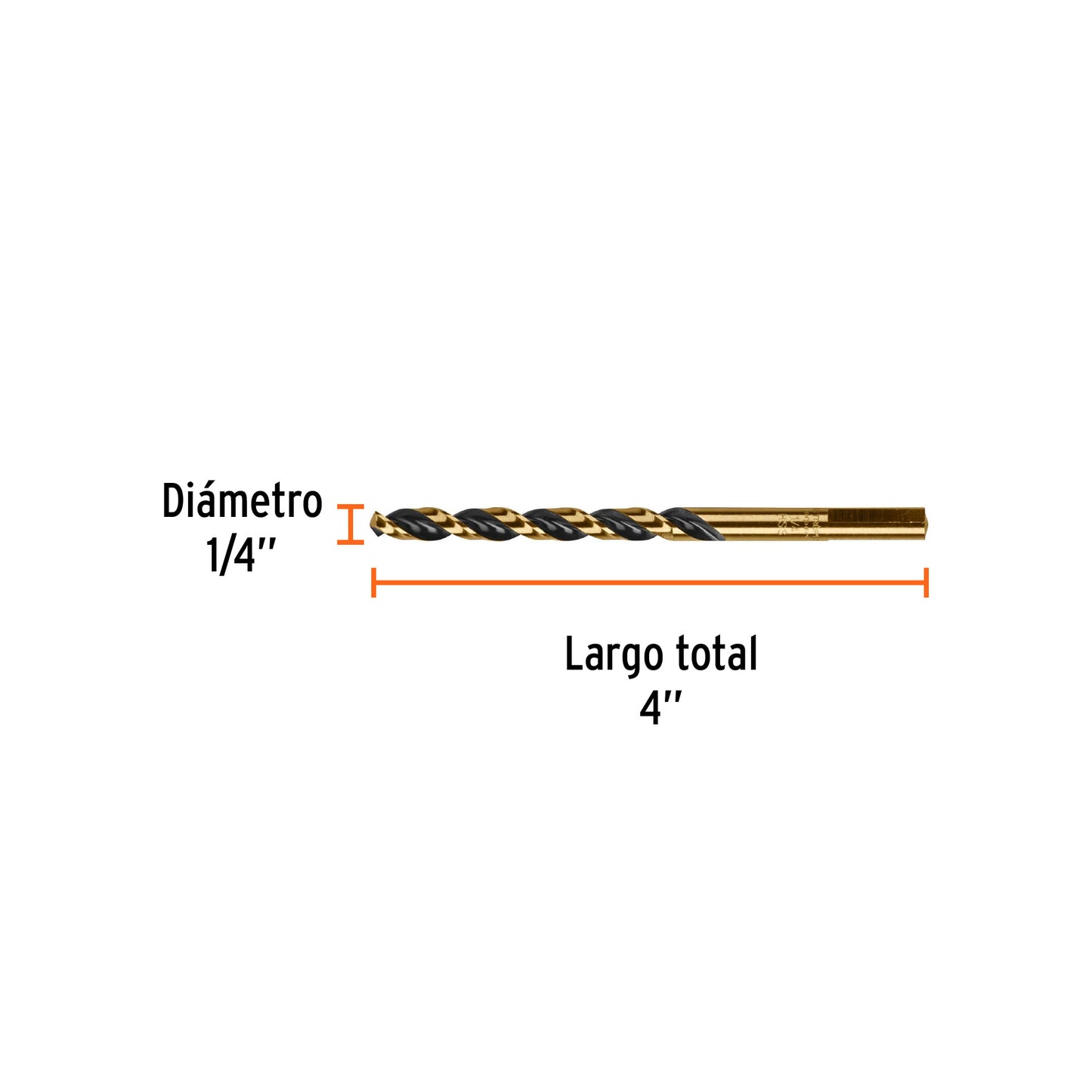 Broca HSS 1/4" Trugold p/metal