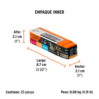 Broca HSS 1/8"Trugold p/metal.