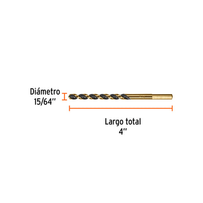 Broca HSS 15/64" Trugold p/metal