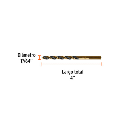 Broca HSS 17/64" Trugold p/metal