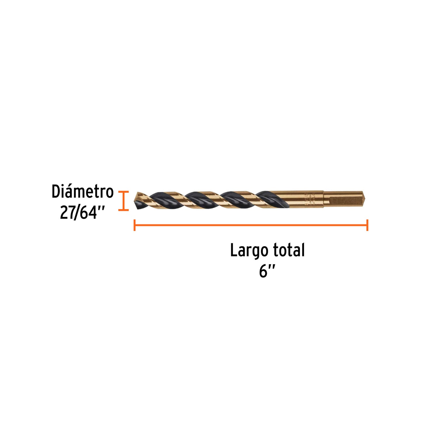 Broca HSS 27/64" Trugold p/metal