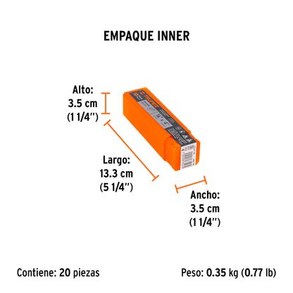 Broca p/concreto de 1/4 x 4"