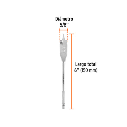 Broca plana de manita 5/8"  p/madera