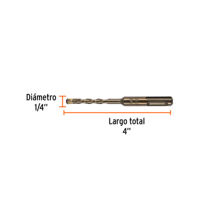 Broca SDS Plus 1/4 x 4"