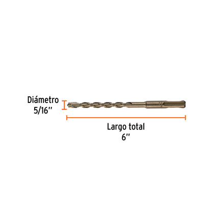 Broca SDS Plus 5/16 x 6"