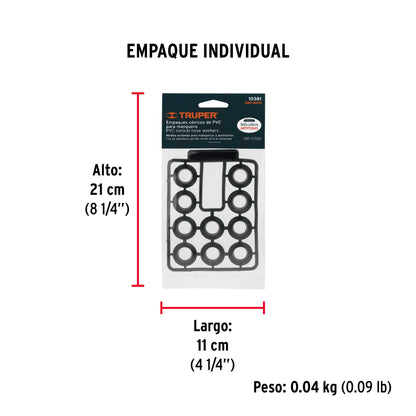 Bolsa de 10 empaques de PVC antifuga para manguera