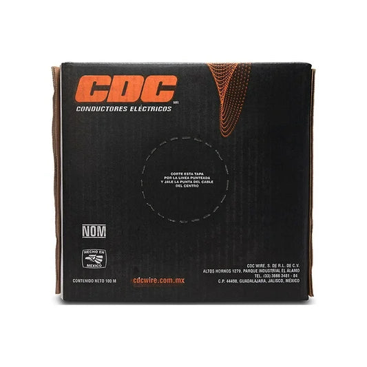 Cable thw cal. 12 awg color blanco marca CDC