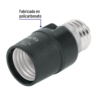 Portalámpara PVC, con sensor de luz.