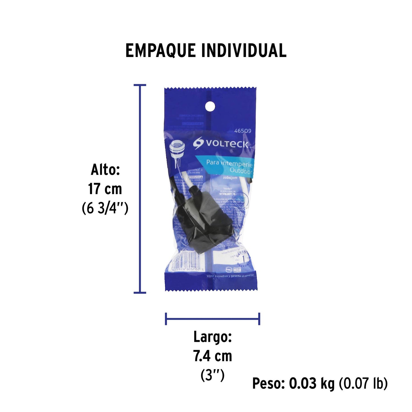 Portalámpara de PVC p/ intemperie, Volteck