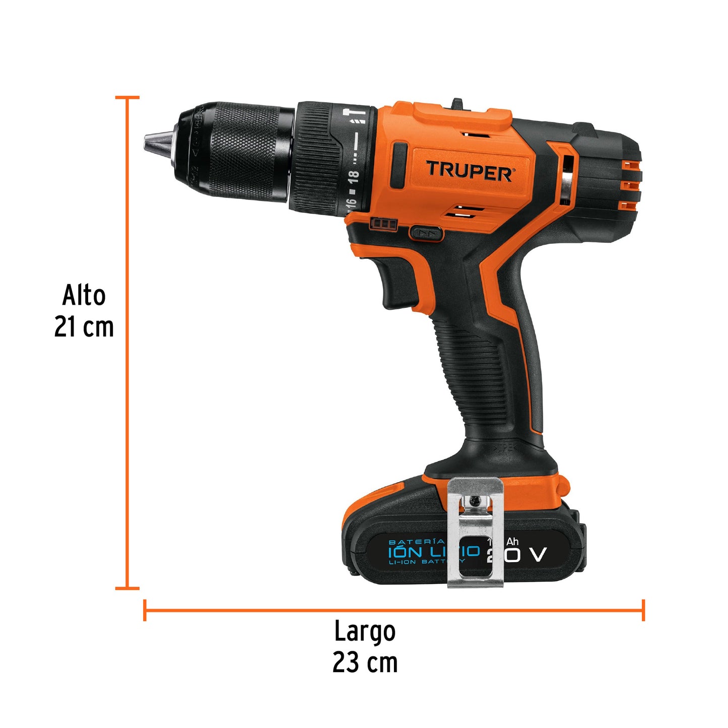 Rotomartillo inalámbrico 1/2", 20V, 1 batería 2Ah, 1 cargador