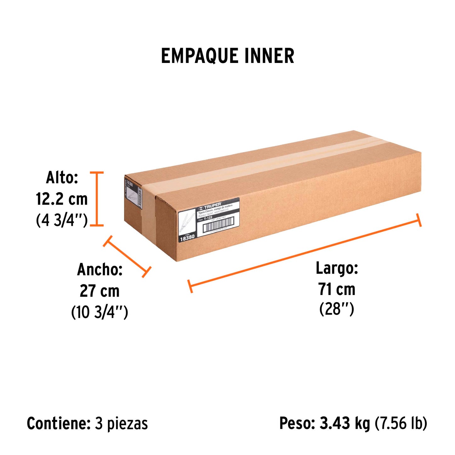 Tijera para ramas 70 cm Classic mangos de madera