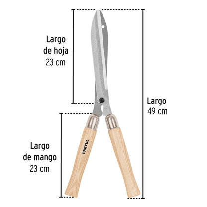 Tijera para poda 49 cm mangos de madera