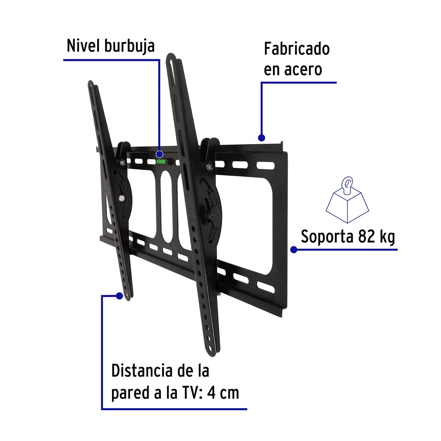 Soporte p/pantallas de 26" a 65" con movimiento angular